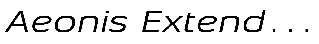 Aeonis Extended Italic